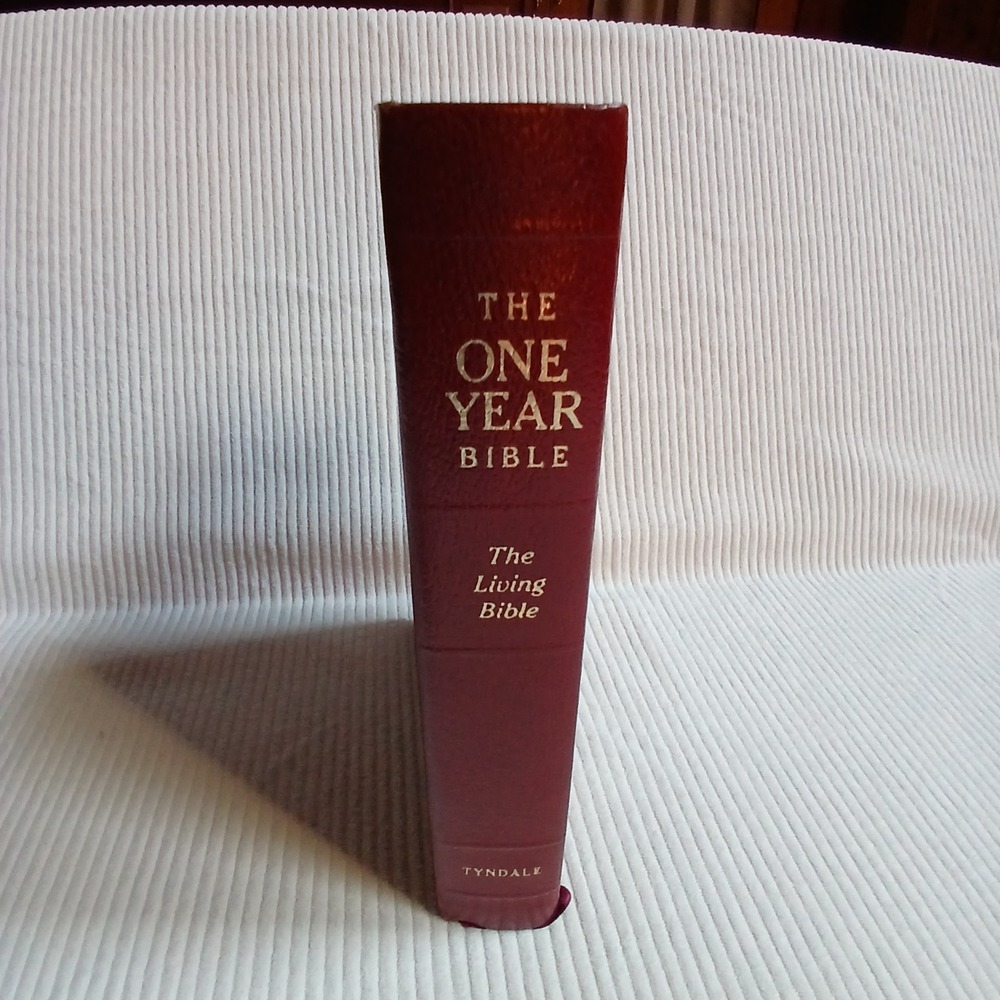 The One Year Bible Living Bible 365 Daily Readings Tyndale Bonded Leather 1987